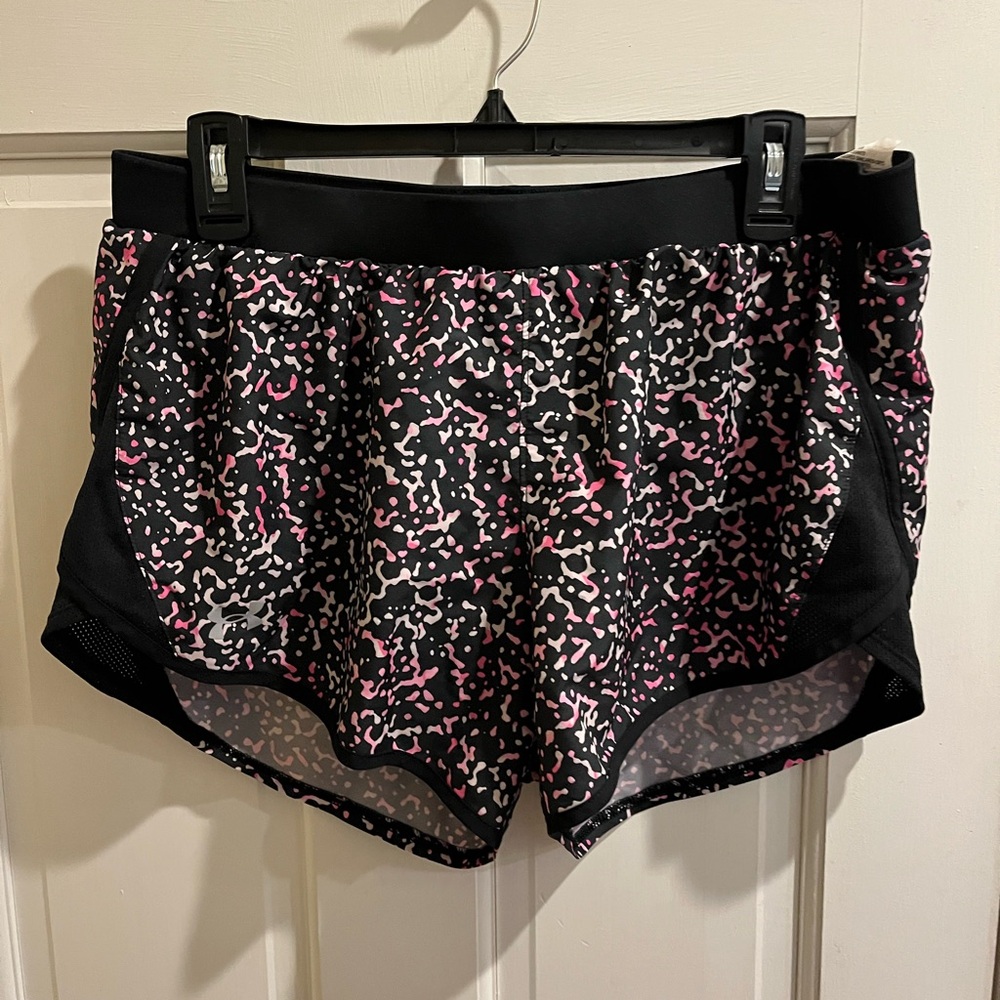 LG Black and Pink Patterned Women's Shorts